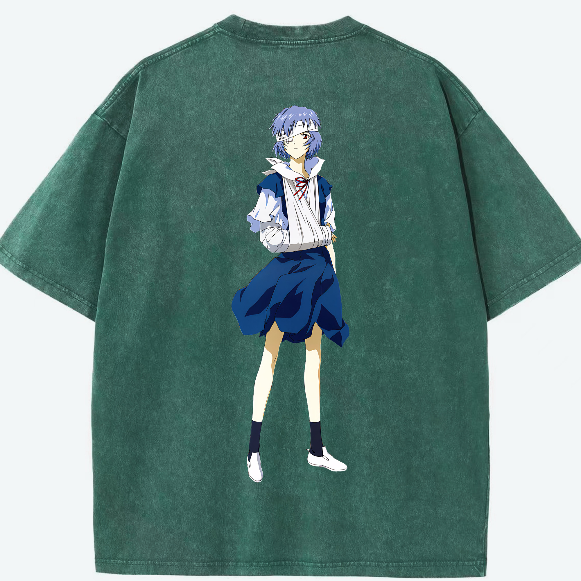 （画像用） EVA 新世紀エヴァンゲリオン 綿100% ヴィンテージ風 半袖Tシャツ（背面プリント）